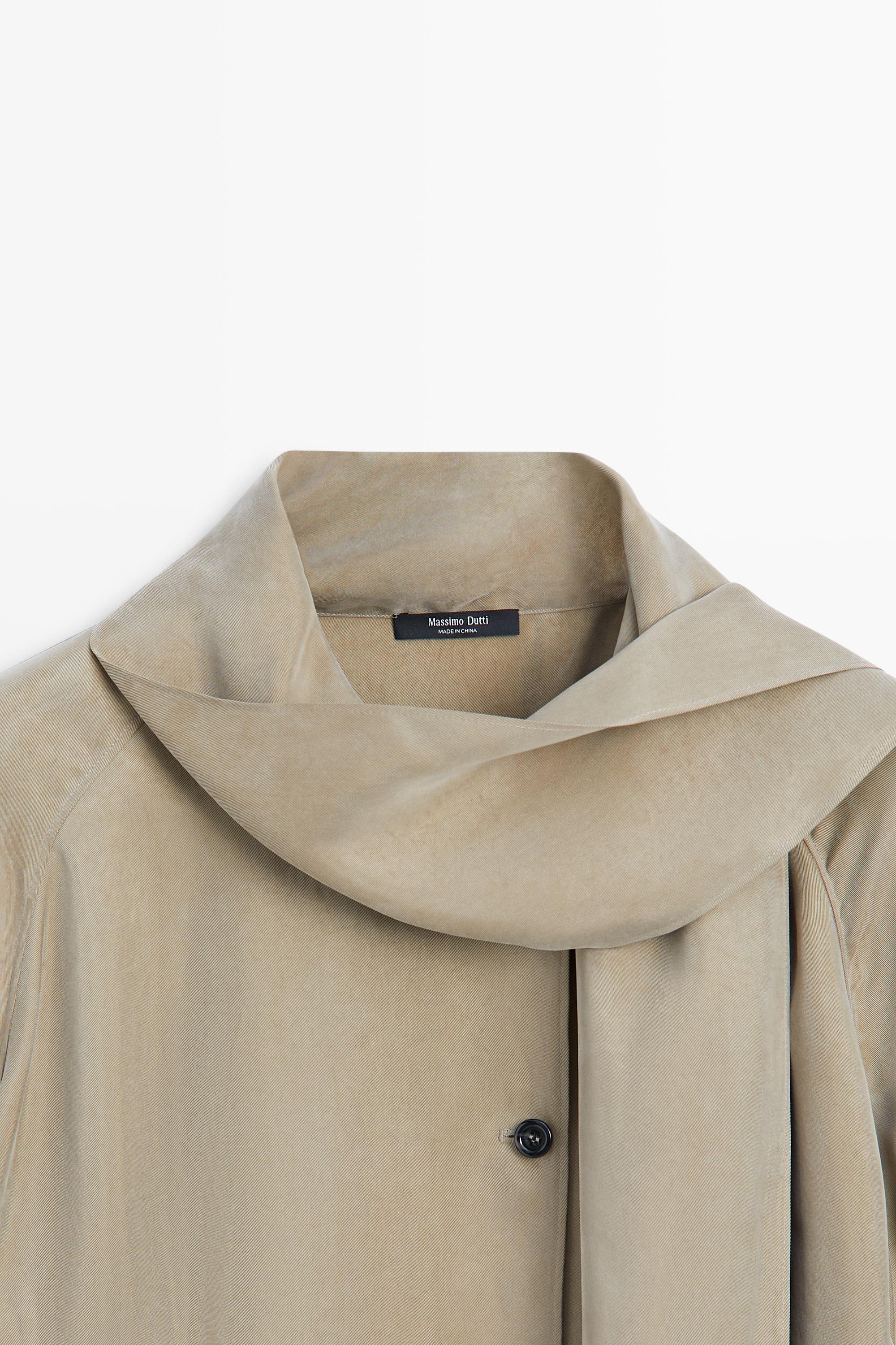 Flowing shirt with scarf detail