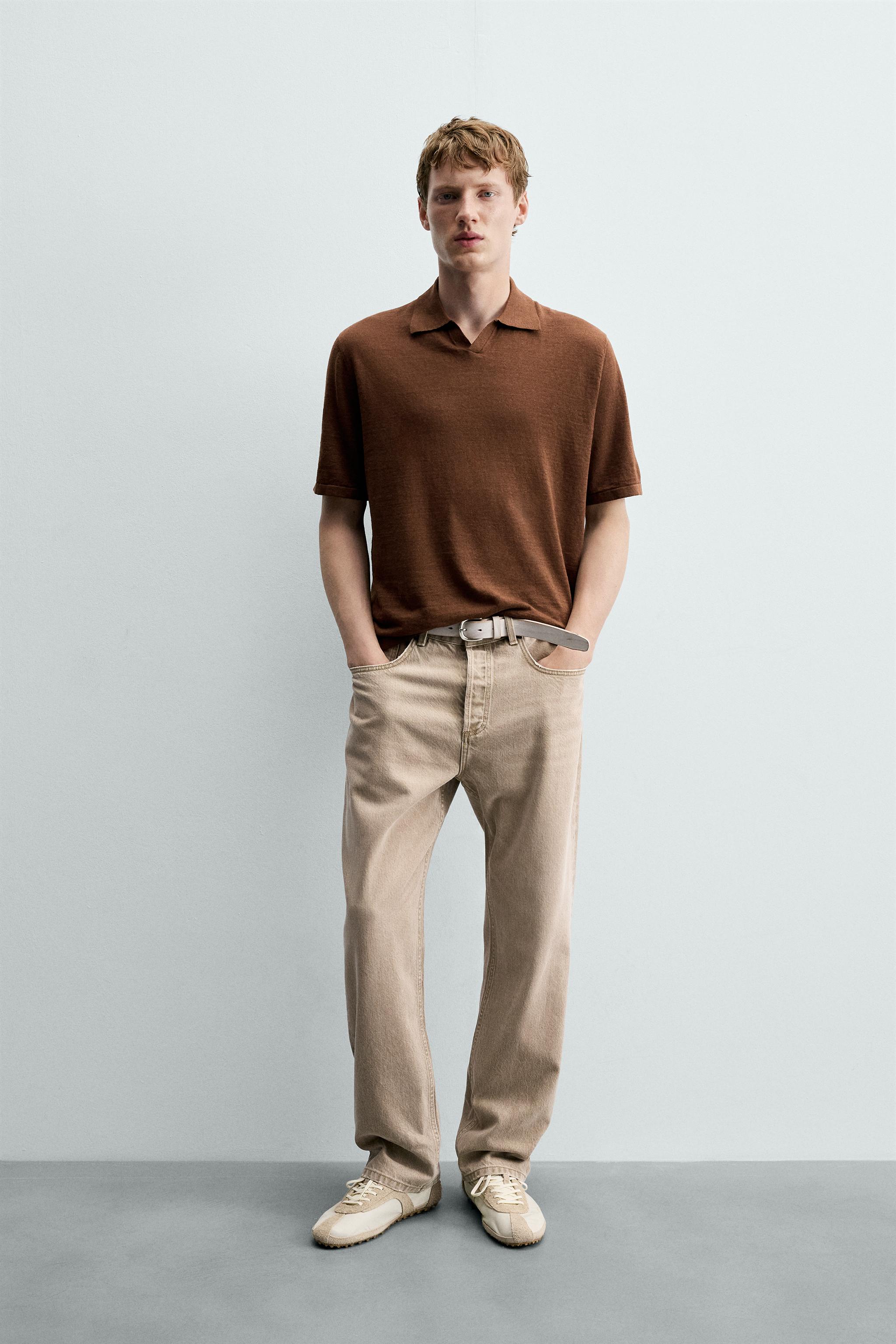 Zara PAMUKLU KENEVİR POLO T-SHIRT