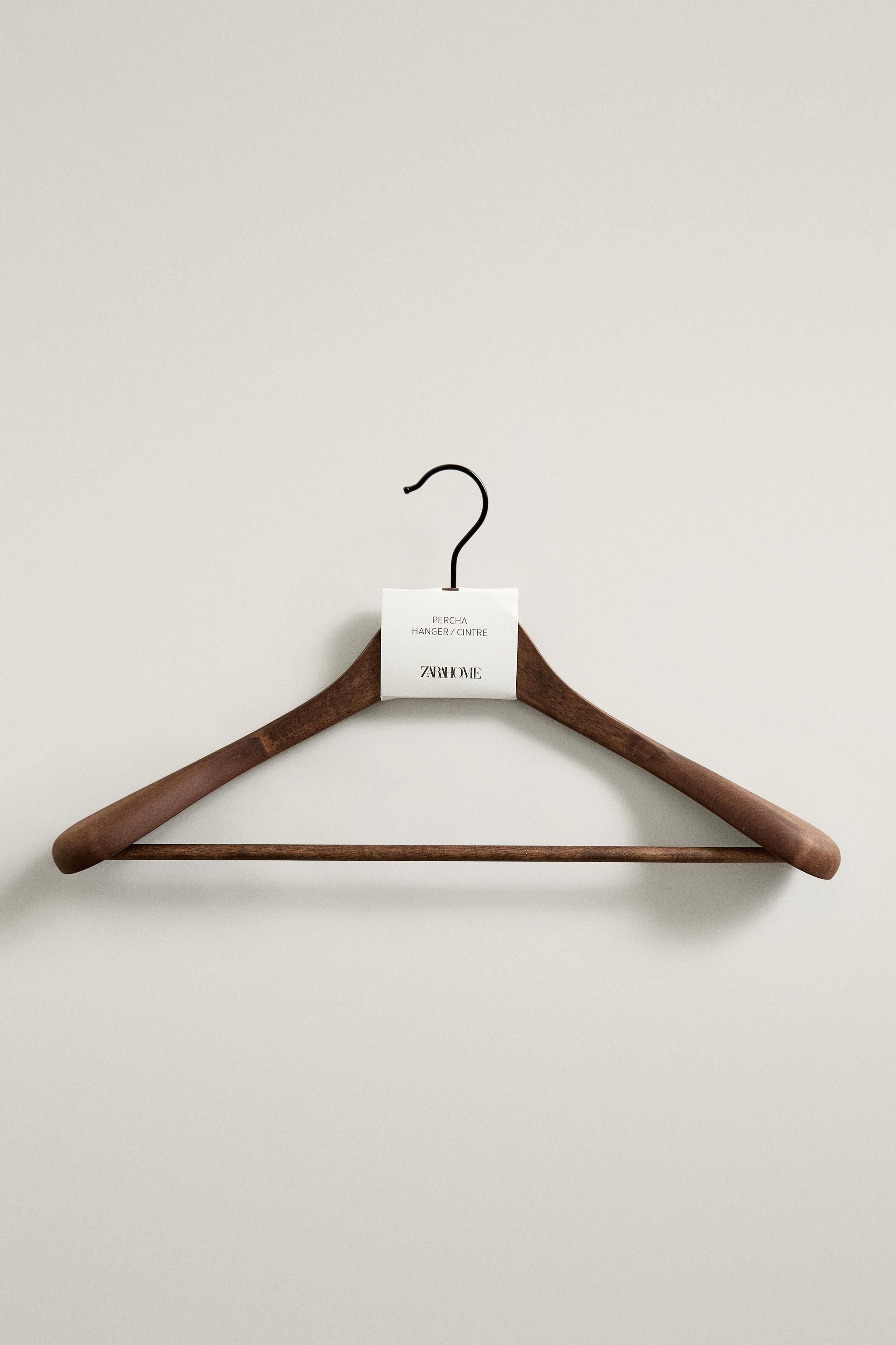 WOOD-FINISH COAT HANGER