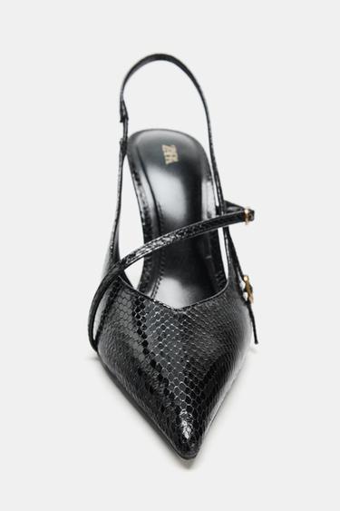 CHAUSSURES À TALONS AVEC BRIDES ET BOUCLES - Noir de Zara - Image 6