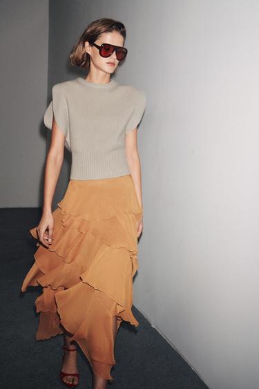WOOL KNIT VEST - Beige by Zara - Image 0