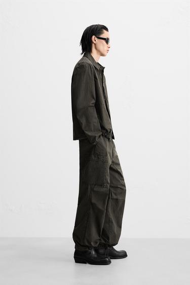 FADED TECHNICAL JACKET - Khaki by Zara - Image 3
