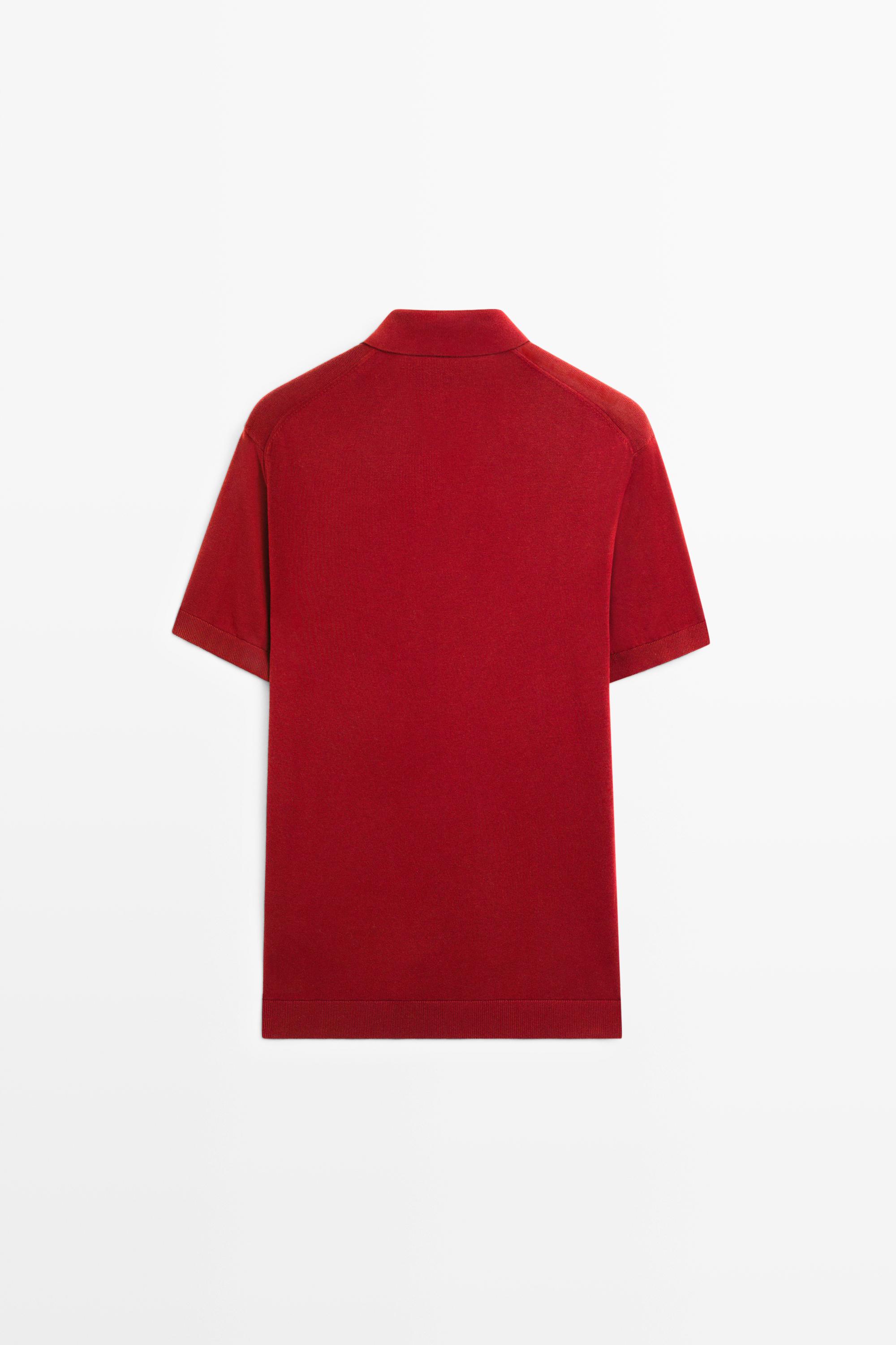 Pull polo en maille 100 % coton