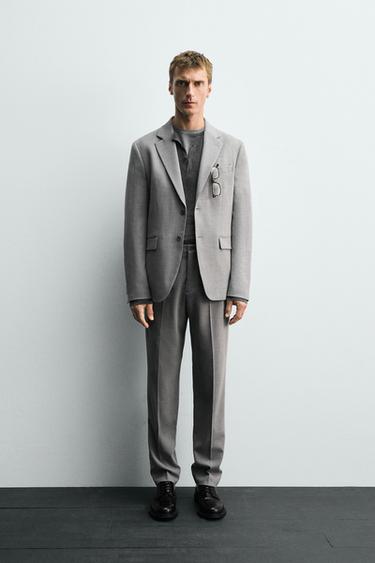 TEXTURED SLIM FIT SUIT - 977 by Zara