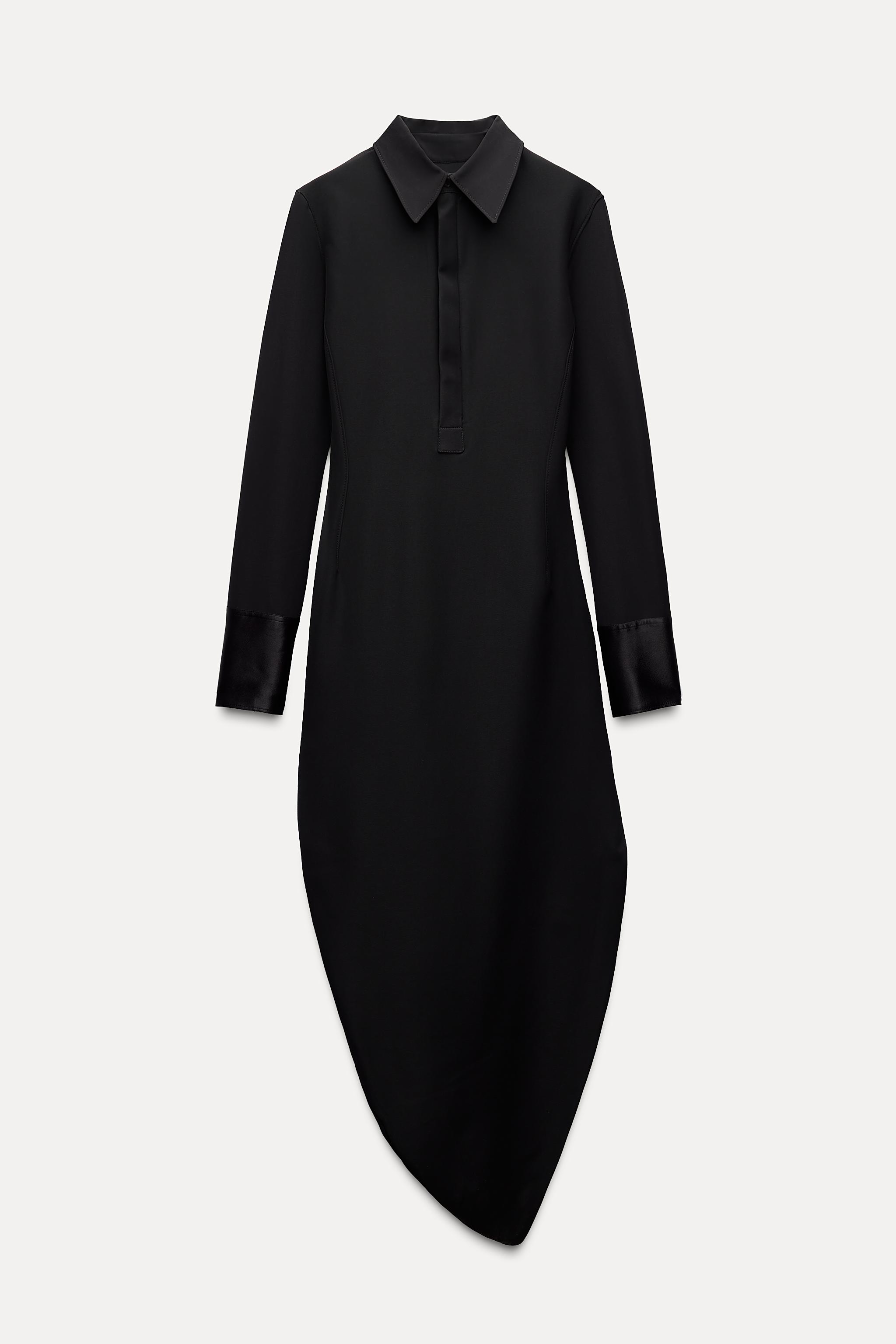ZWコレクション ポロネックミディワンピース - ブラック | ZARA