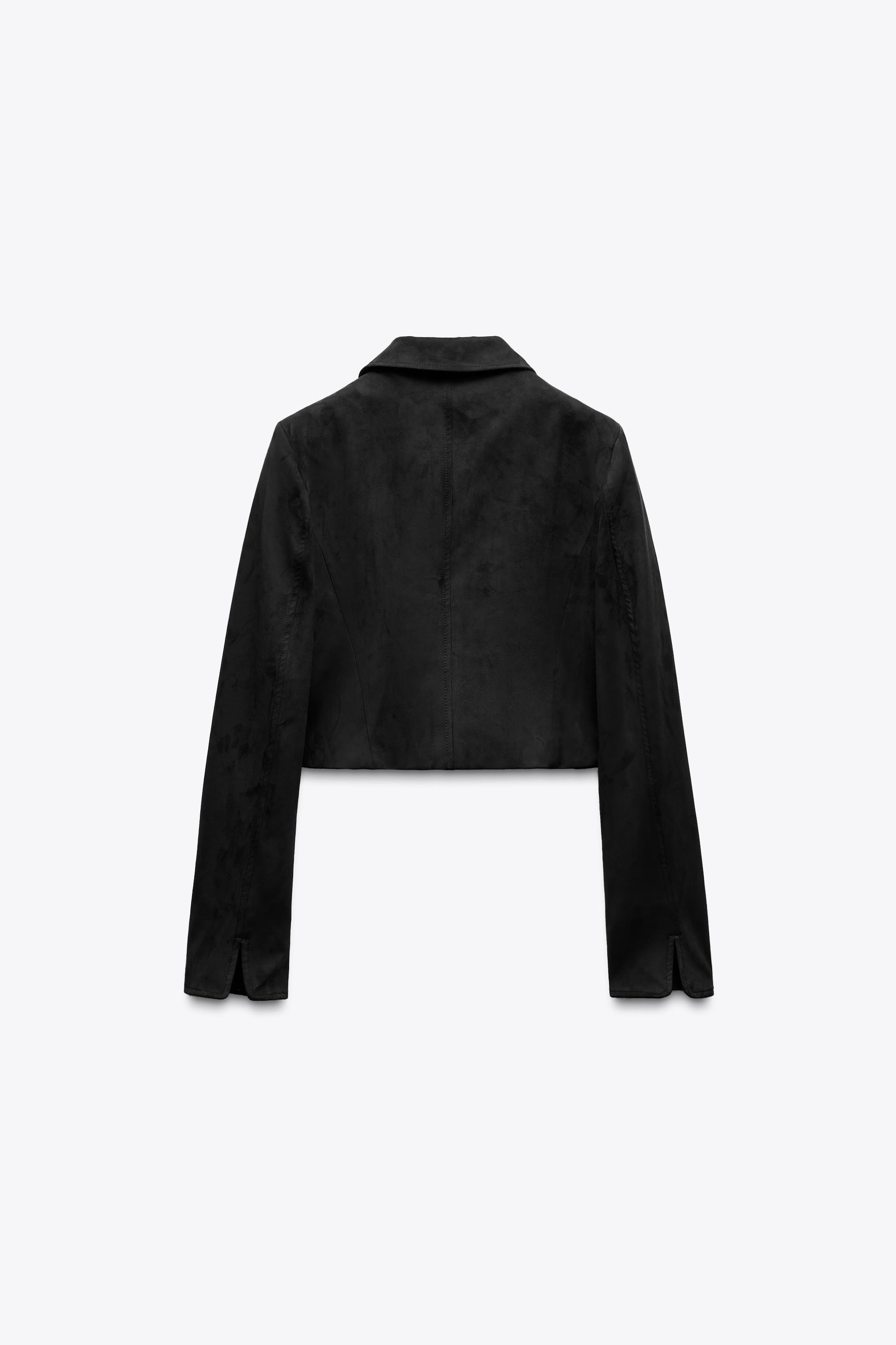 スエード風ショートジャケット - ブラック | ZARA Japan / 日本