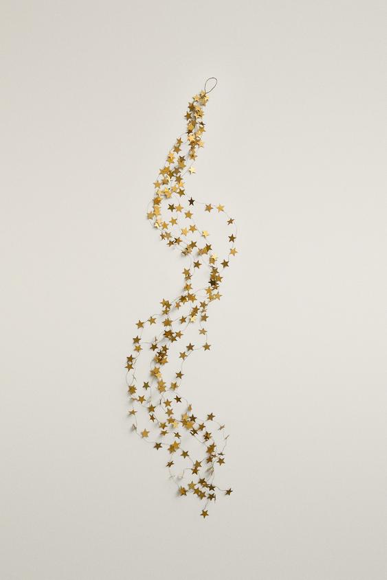 Zara CHRISTMAS STAR GARLAND - 金黃色 - 圖片 0