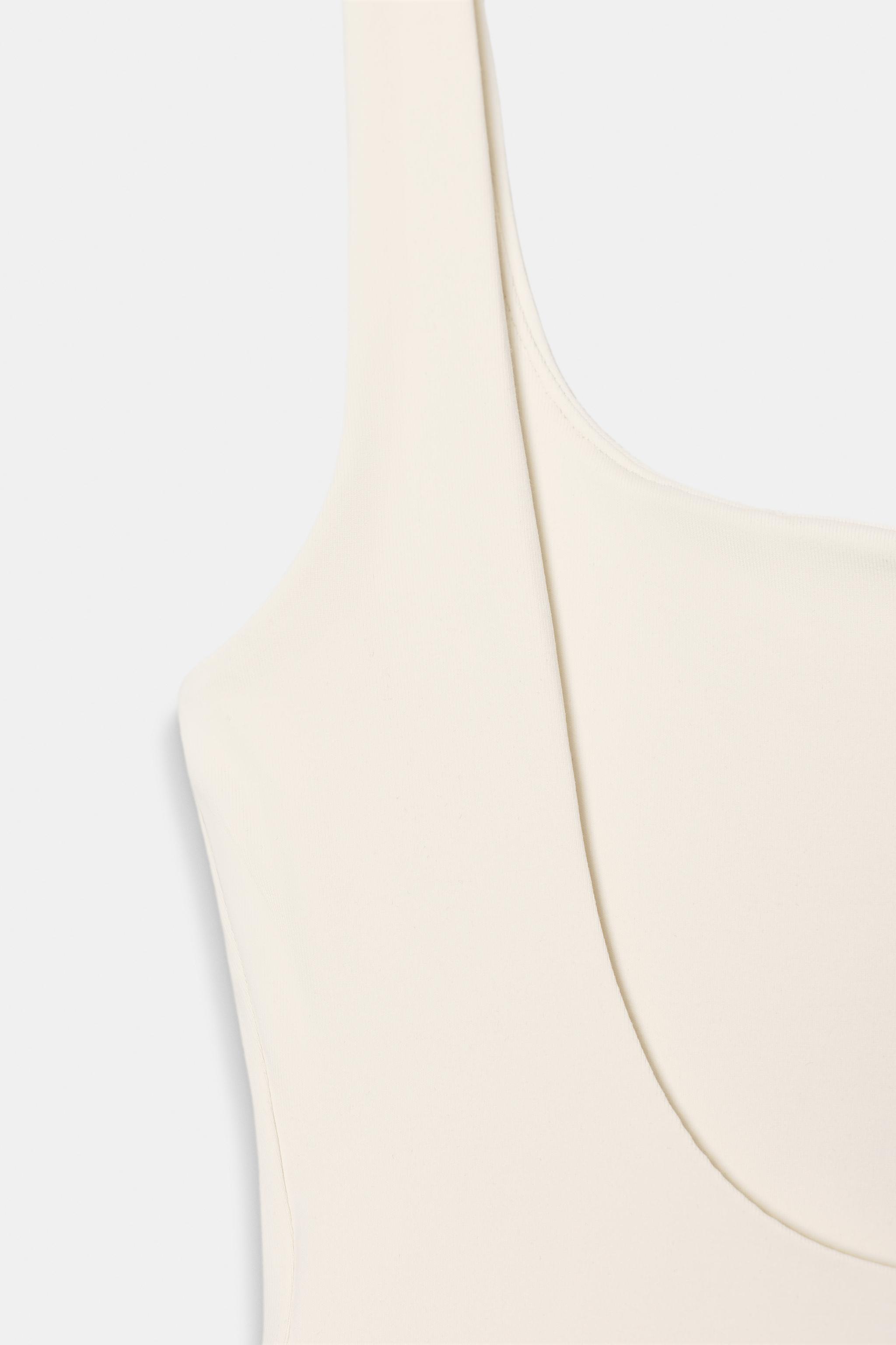 Zara Kare Yaka Streç Body görsel 6
