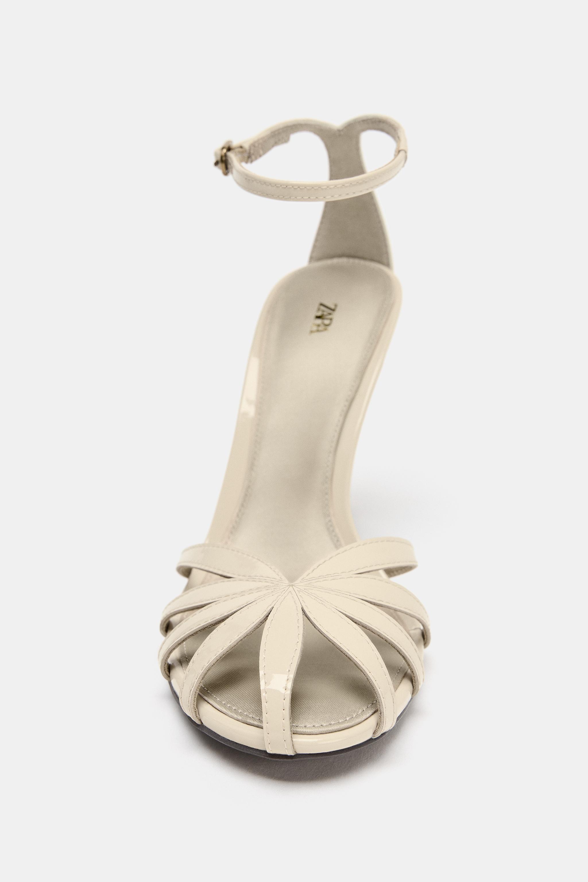 Женские сандалии Zara FISHERMAN HEELED SANDALS — фото 4