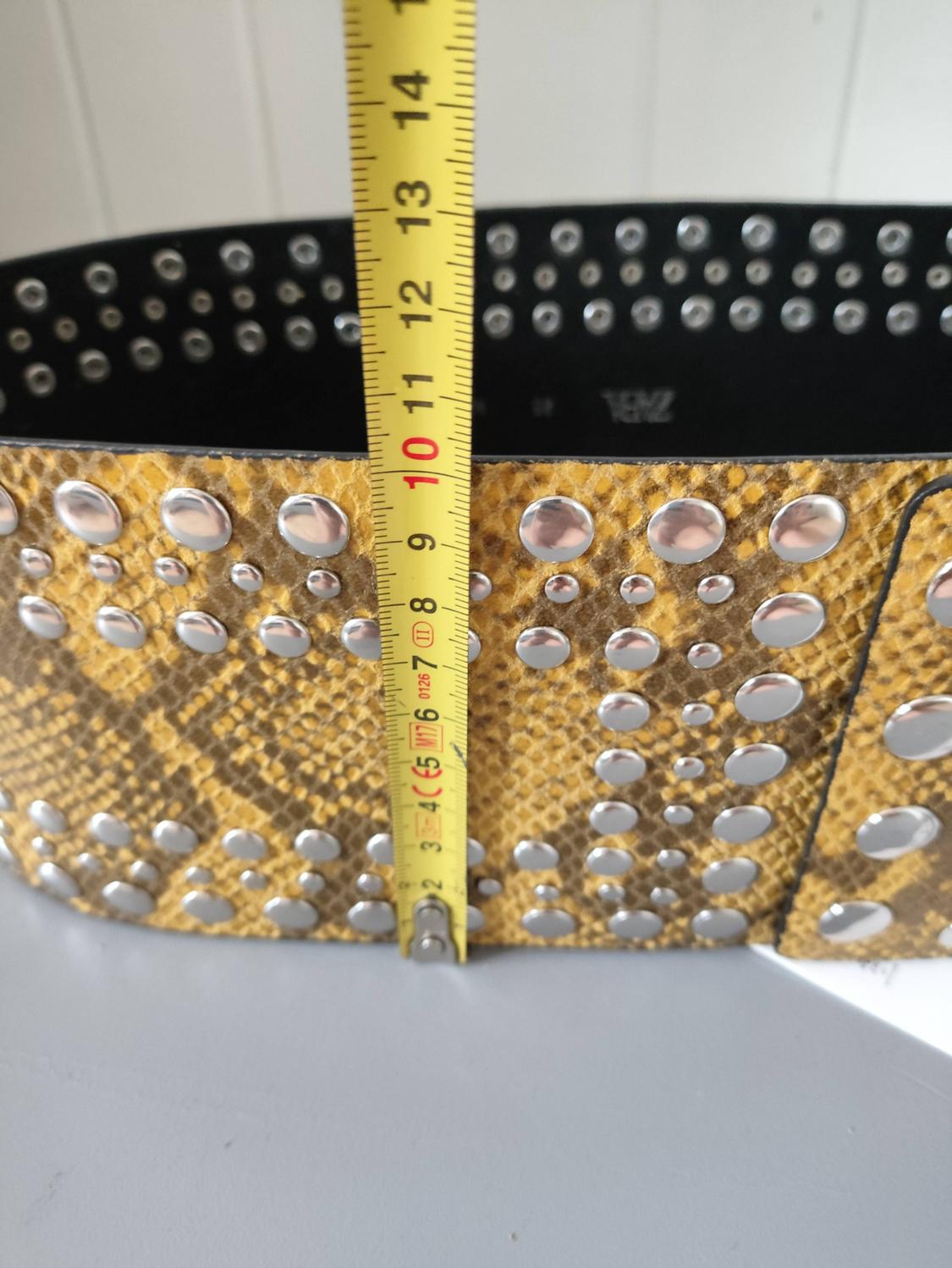 ANIMAL PRINT STUDDED LEATHER SASH BELT - Image 6