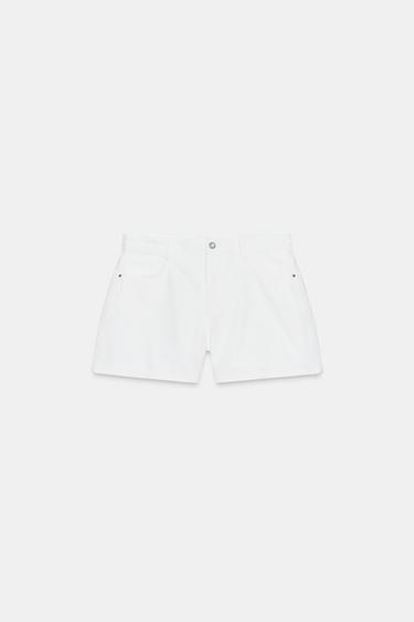 Z1975 MOM FIT MID-WAIST SHORTS - White by Zara - Image 0