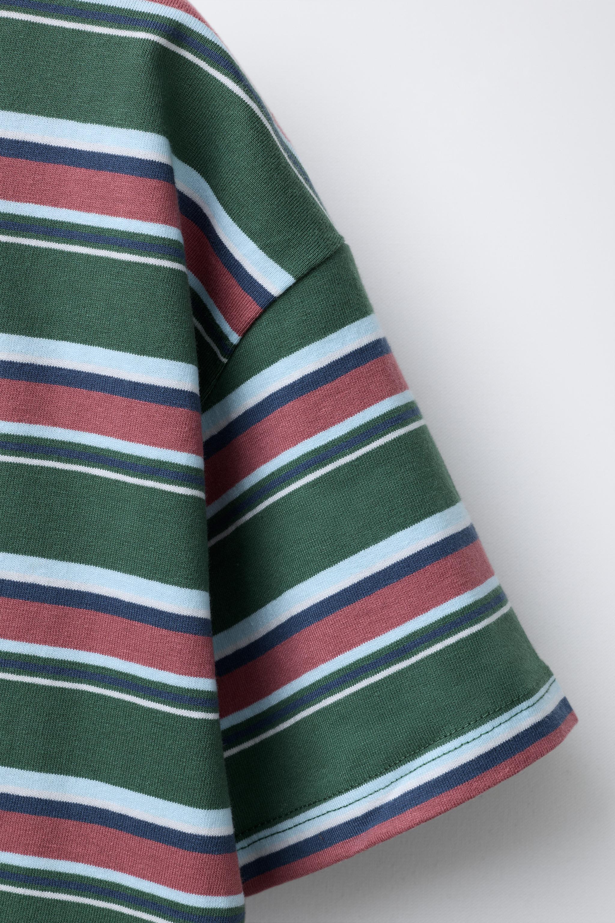 STRIPED PRINT T-SHIRT