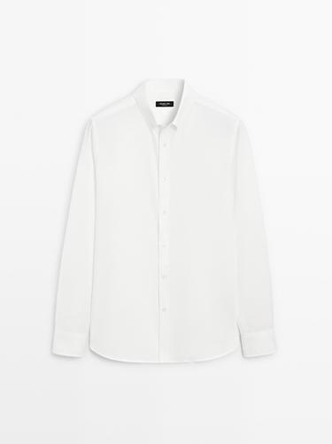 Zara Regular fit cotton shirt - White - Image 0