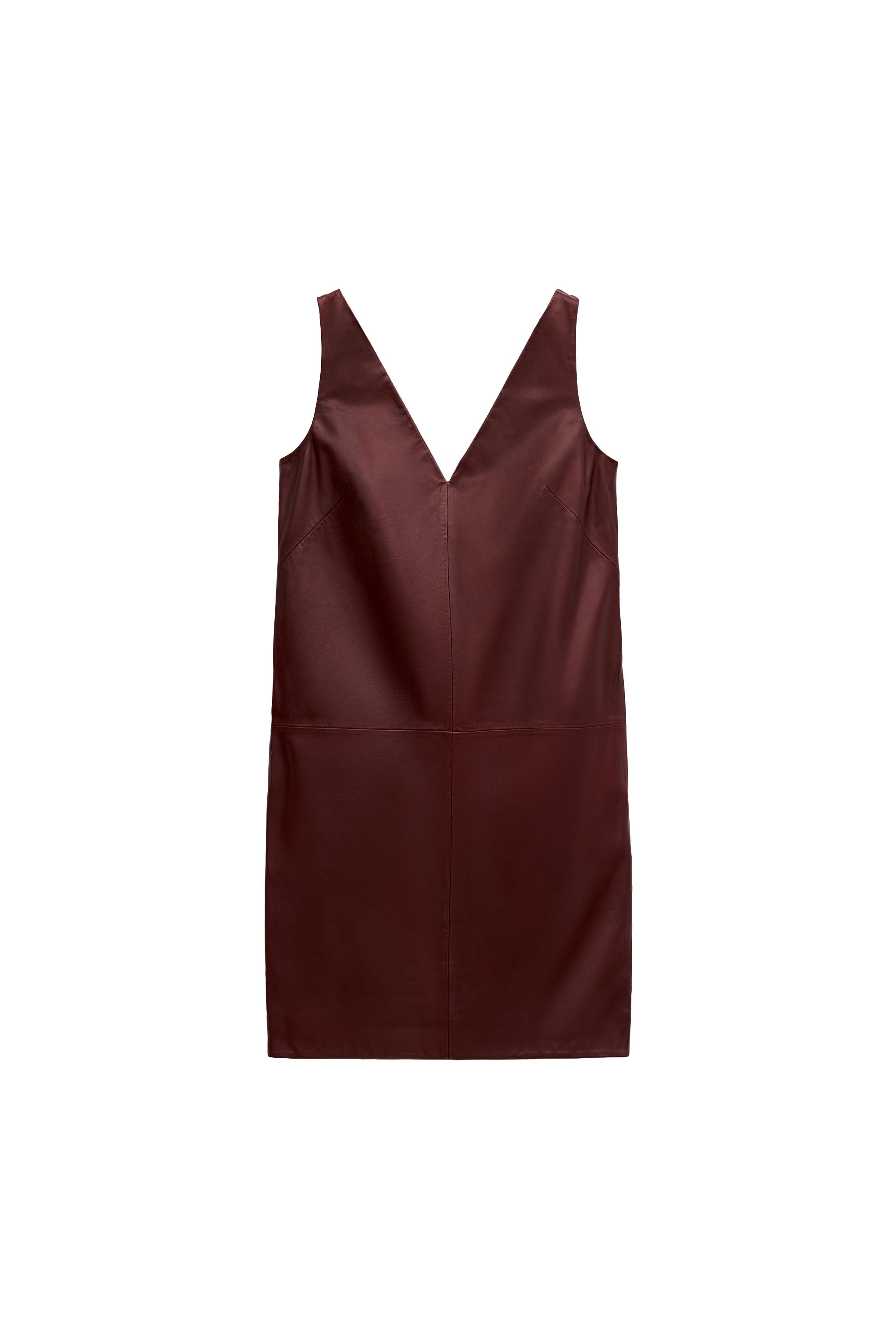 VESTIDO MIDI 100% PIEL ZW COLLECTION