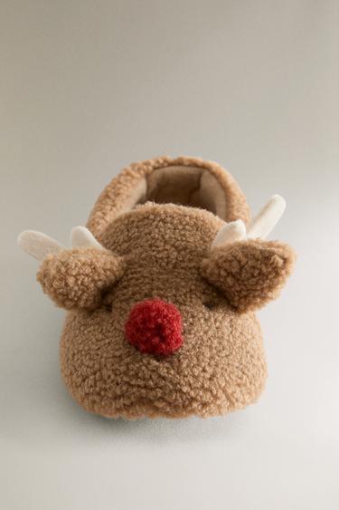 CHAUSSONS ENFANT RENNE - Marron de Zara - Image 4