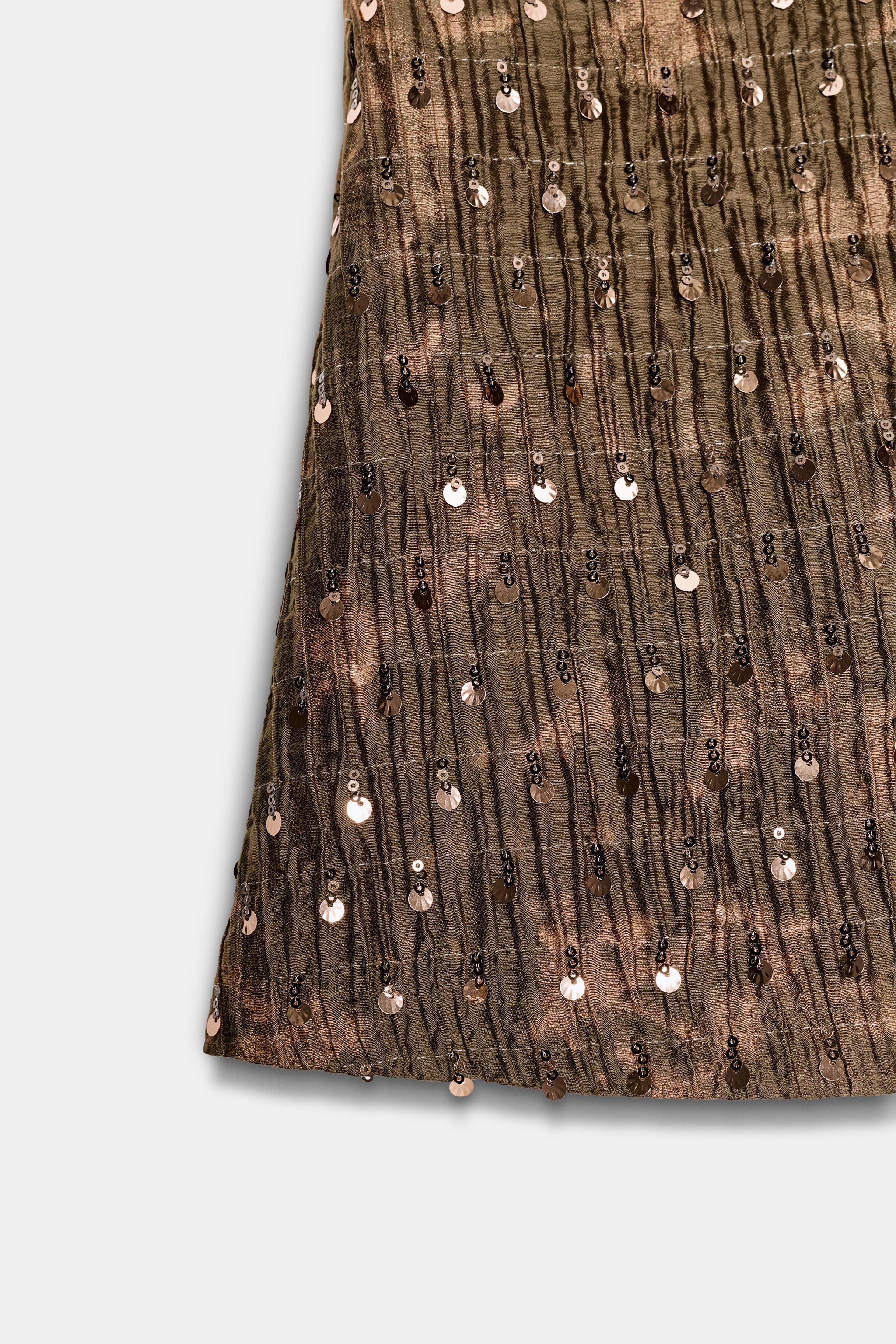 JUPE-PANTALON CROISÉE À PAILLETTES