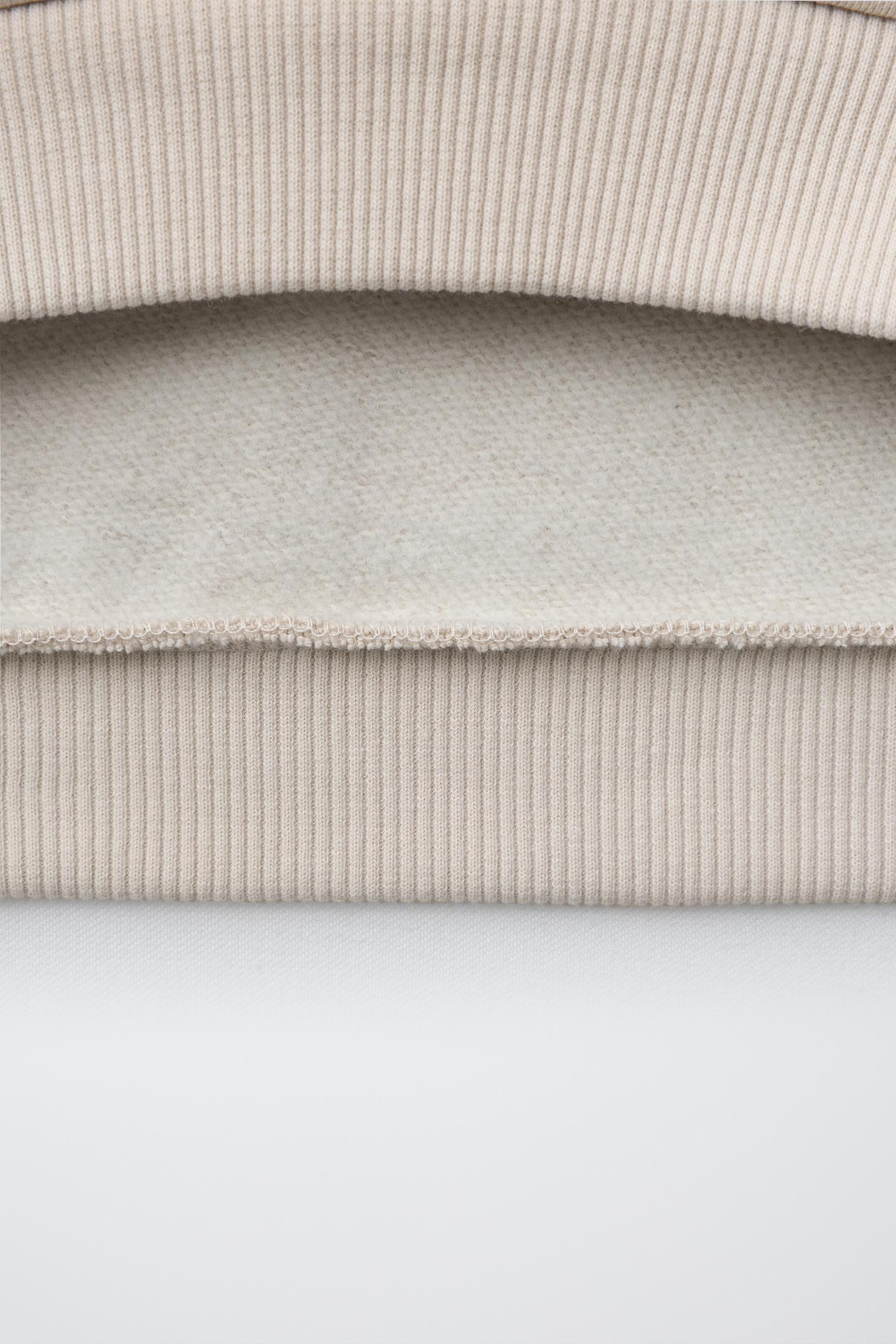 Детское худи Zara Varsity, цвет: Светлый бежевый — фото 5