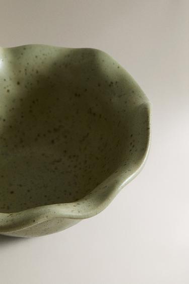 TERRACOTTA BOWL WITH WAVY DESIGN - GREENISH by Zara - Image 2