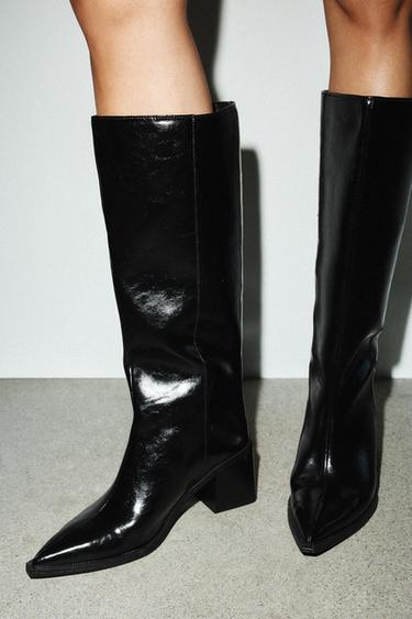BOTTES HAUTES À TALONS - Noir de Zara - Image 1