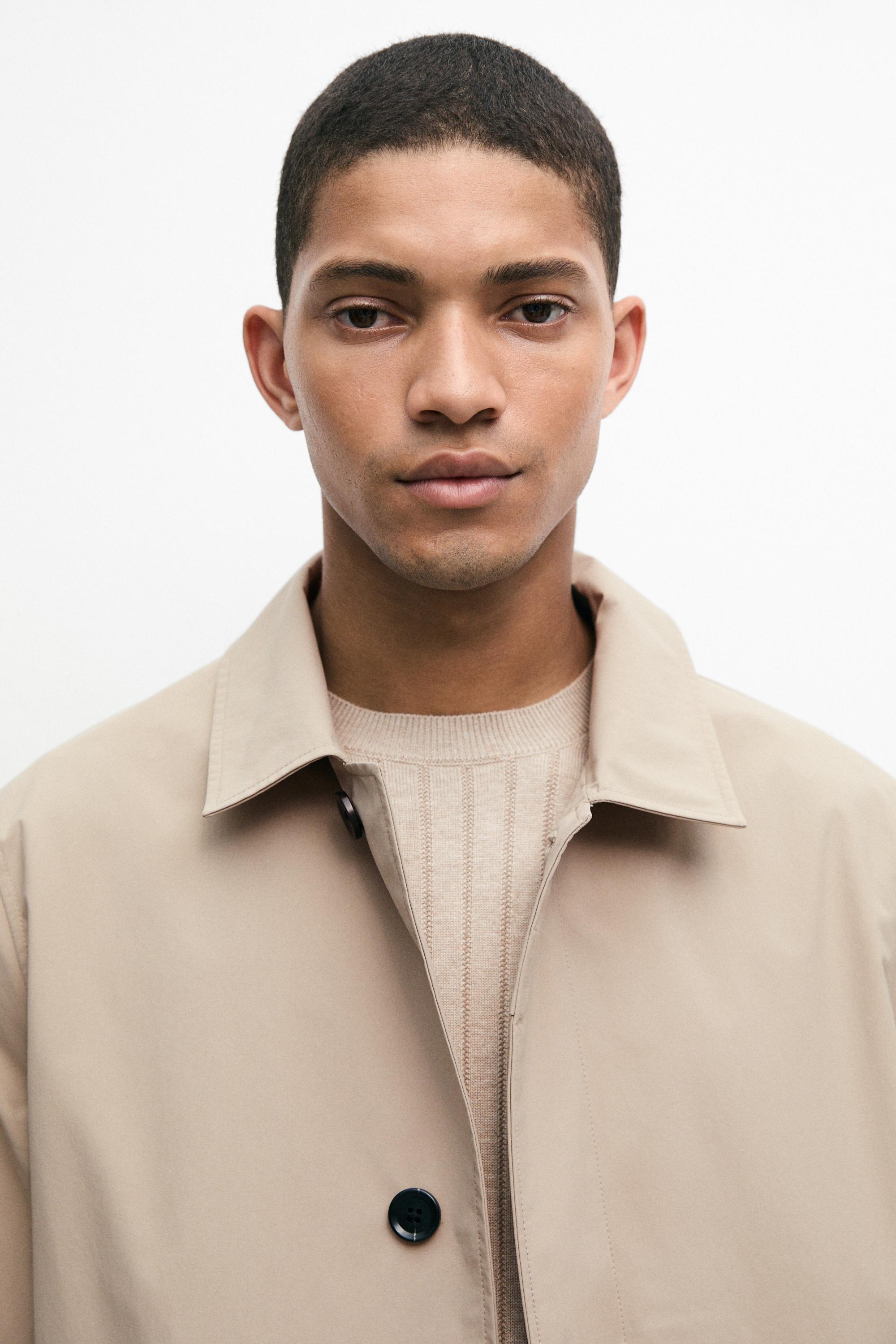 Lightweight long trench coat
