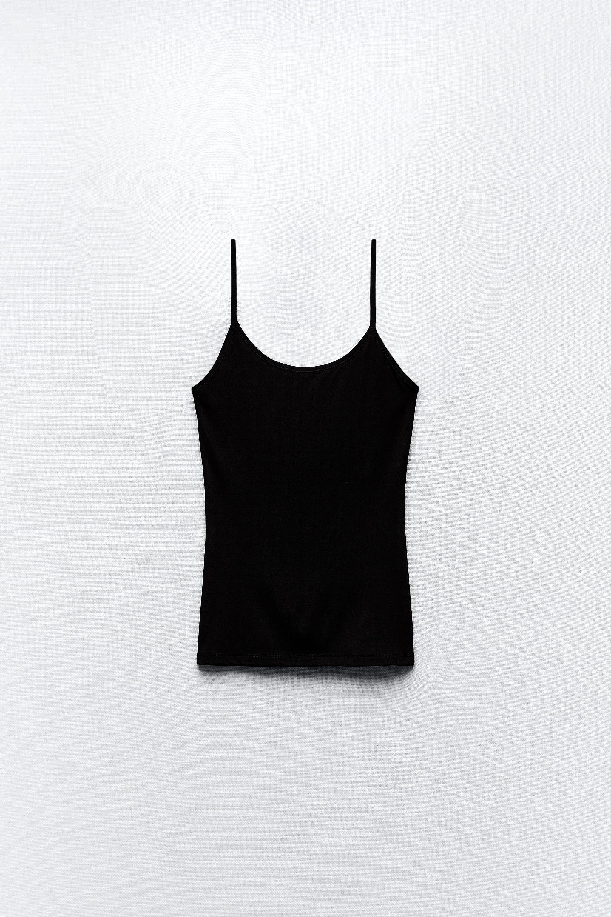 Zara spaghetti strap on sale top