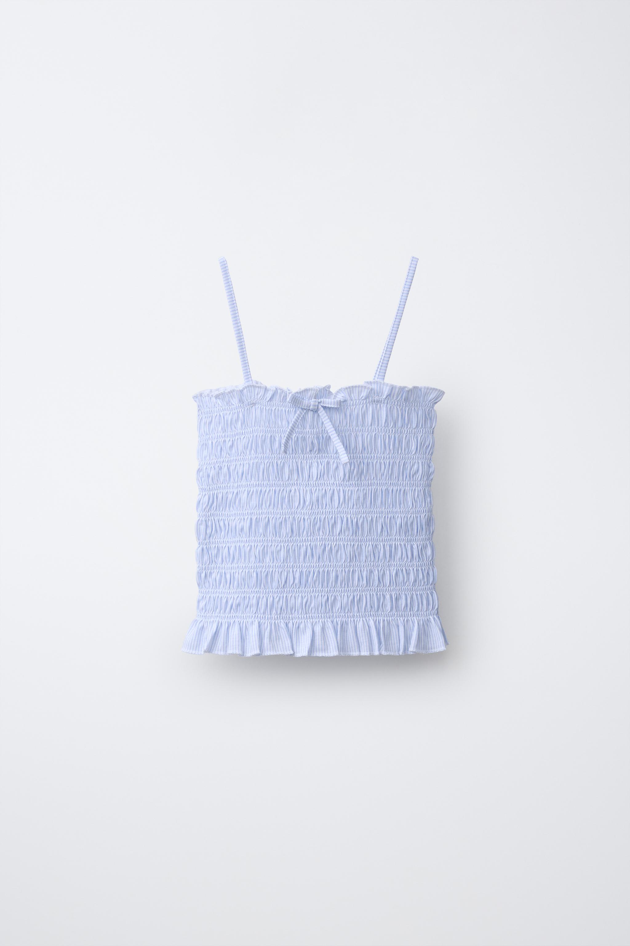 Детские топы Zara SMOCKED ELASTICIZED TOP — фото 2