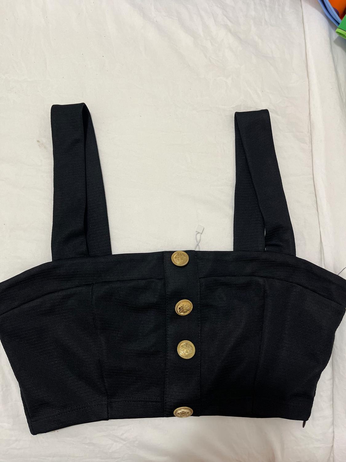 BUTTONED OTTOMAN KNIT TOP