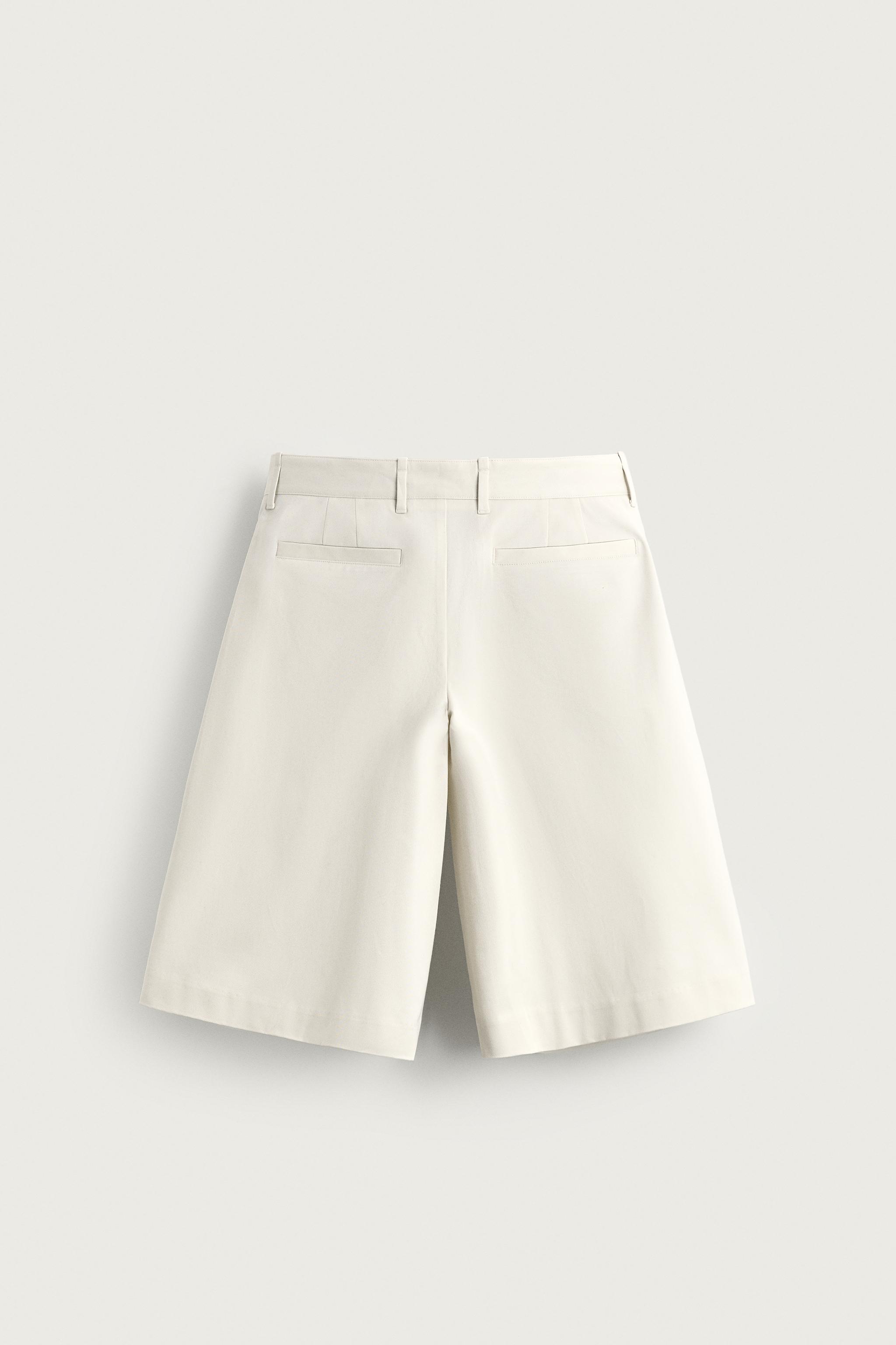Zara Pilili Geniş Paça Bermuda görsel 8