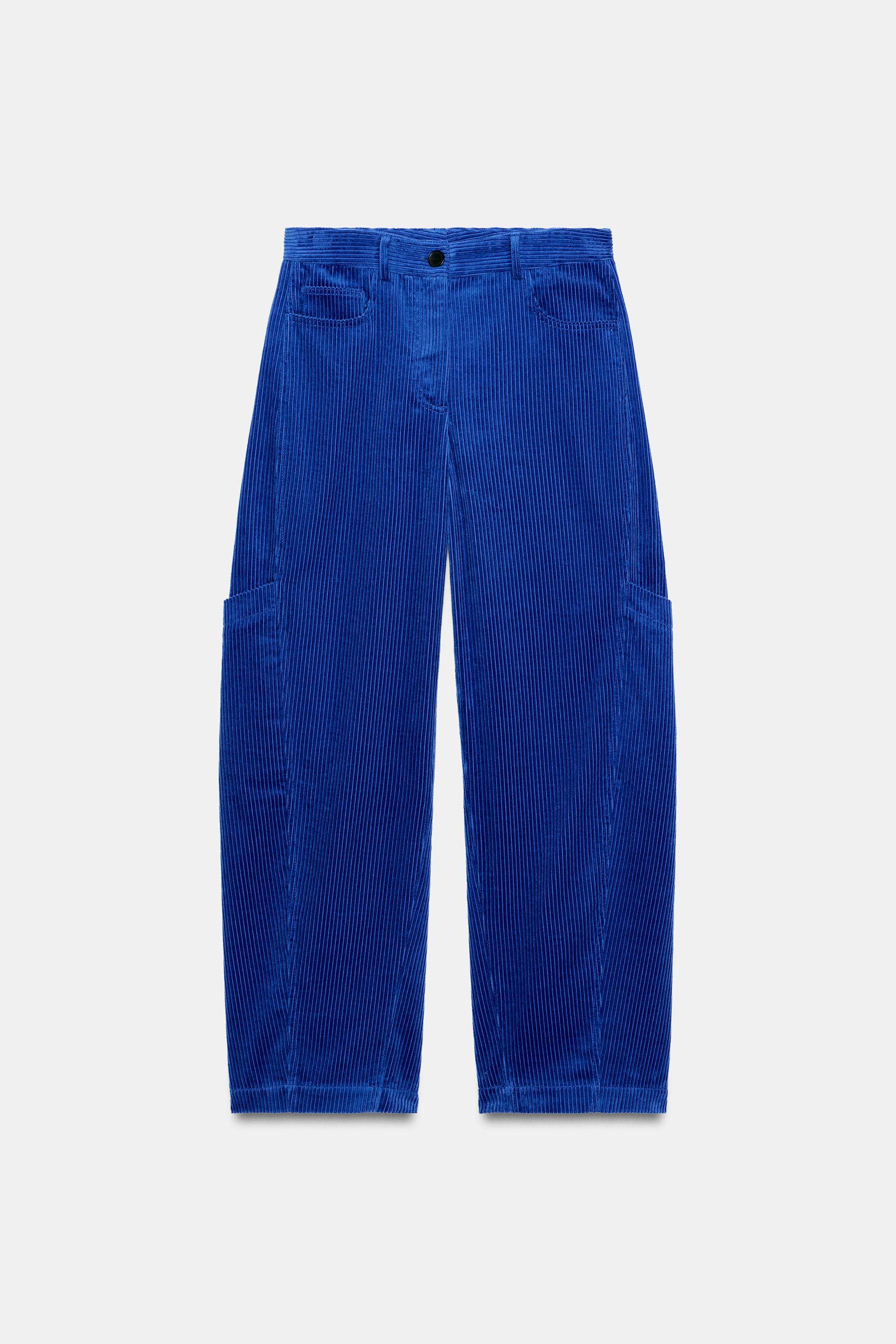 PANTALON EN VELOURS CÔTELÉ À POCHES ZW COLLECTION