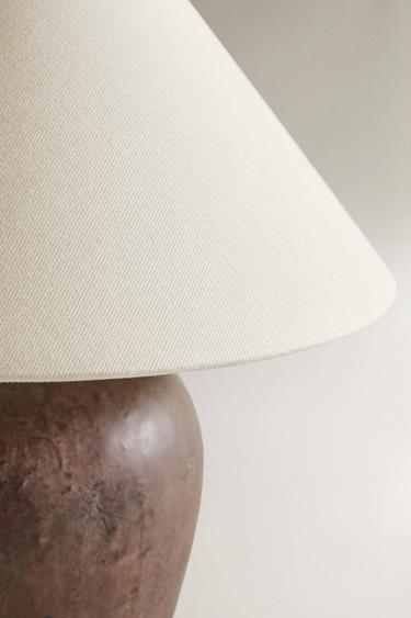 LAMPE DE TABLE PETITE BASE CÉRAMIQUE - Marron de Zara - Image 2