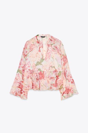 PRINTED SHIRT WITH RUFFLES - Multicoloured by Zara - Image 1