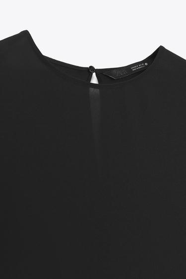 TOP 100% SILK ZW COLLECTION LIMITED EDITION - Black by Zara - Image 7