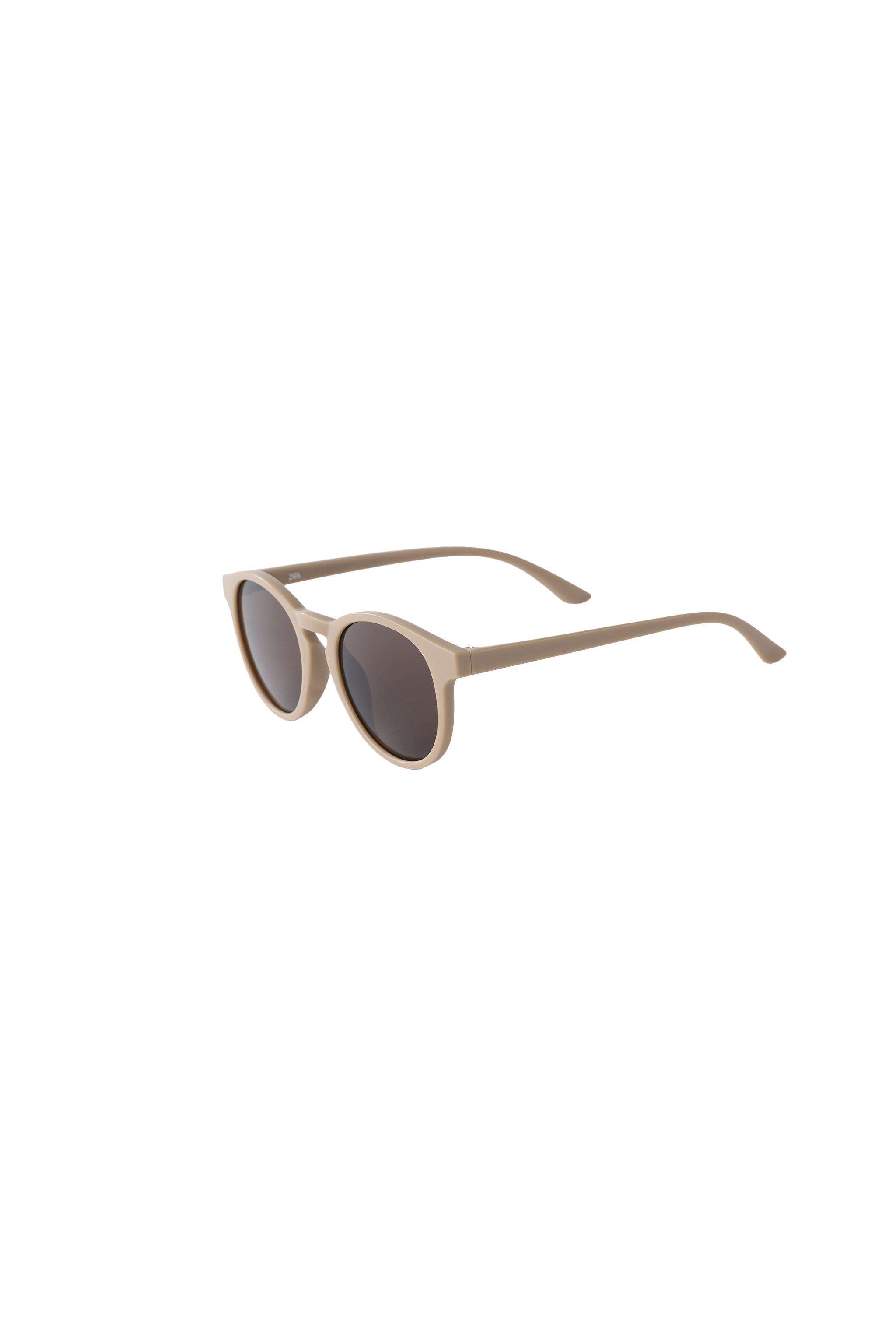 THIN PLASTIC FRAME SUNGLASSES — Beige (alternate view)