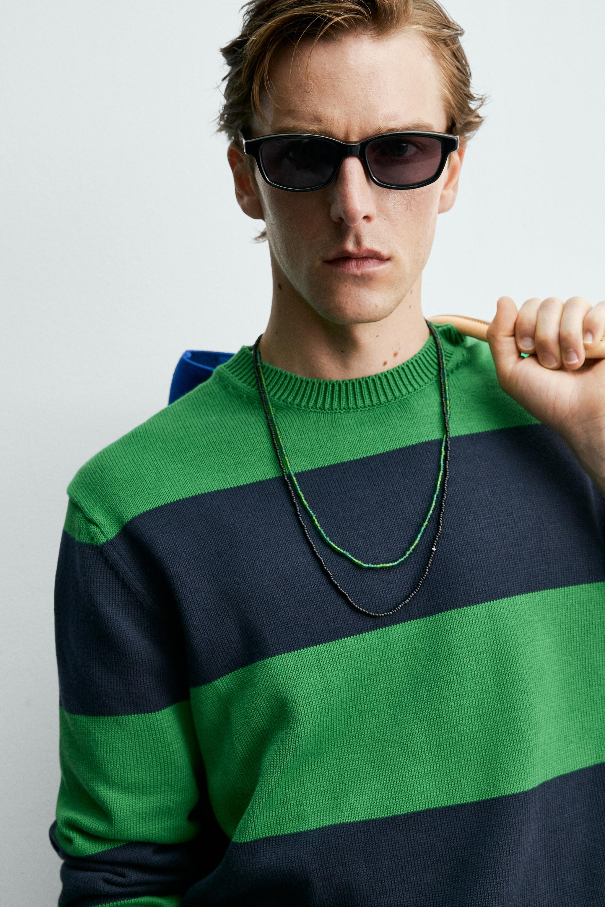 PULL EN JACQUARD À RAYURES AARON LEVINE X ZARA