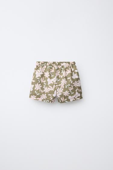 AGES 6-14 / FLORAL SWIM SHORTS - Greenish by Zara - Image 1