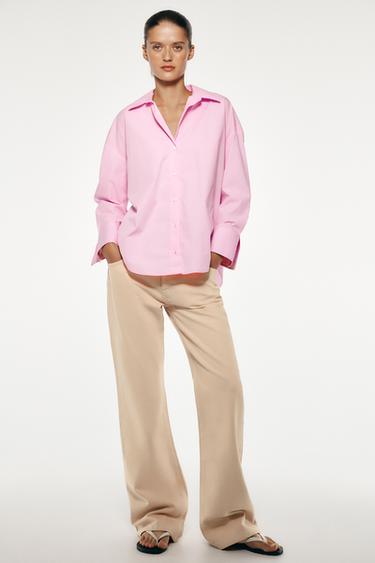 BASIC POPLIN SHIRT - Pastel pink by Zara - Image 0