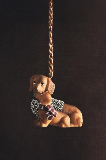 DOG COUPLE CHRISTMAS TREE DECORATION - Brown by Zara - Image 4