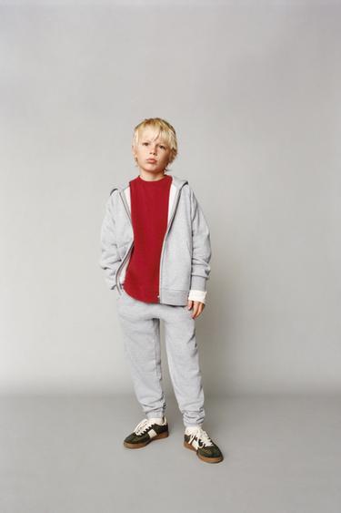 EMBROIDERED TEXT JOGGERS - Grey marl by Zara