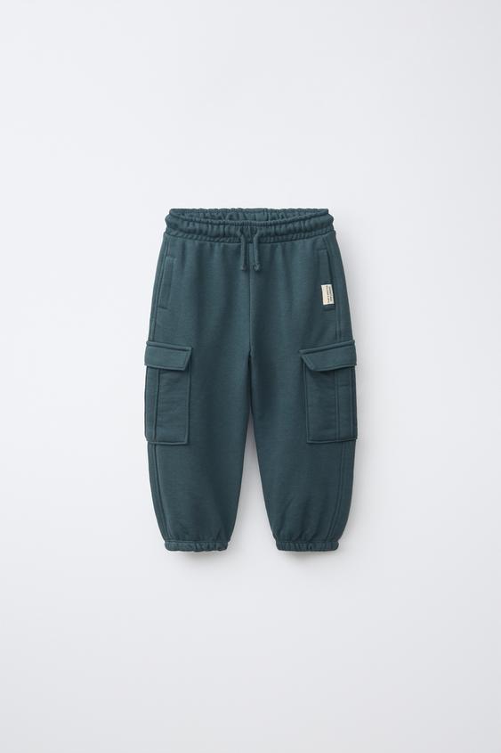 PLUSH CARGO TROUSERS - Petrol blue by Zara - Image 0