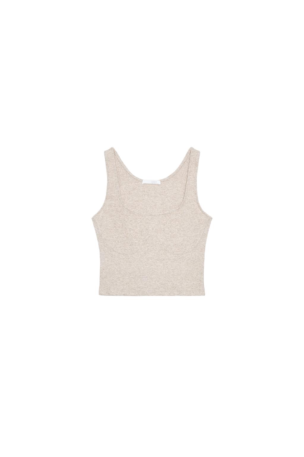 RIBBED STRAPPY CROP TOP - image 3