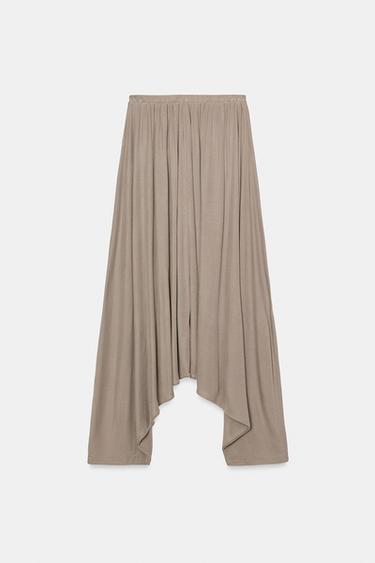PANTALON BOUFFANT FLUIDE - Camel clair de Zara - Image 4