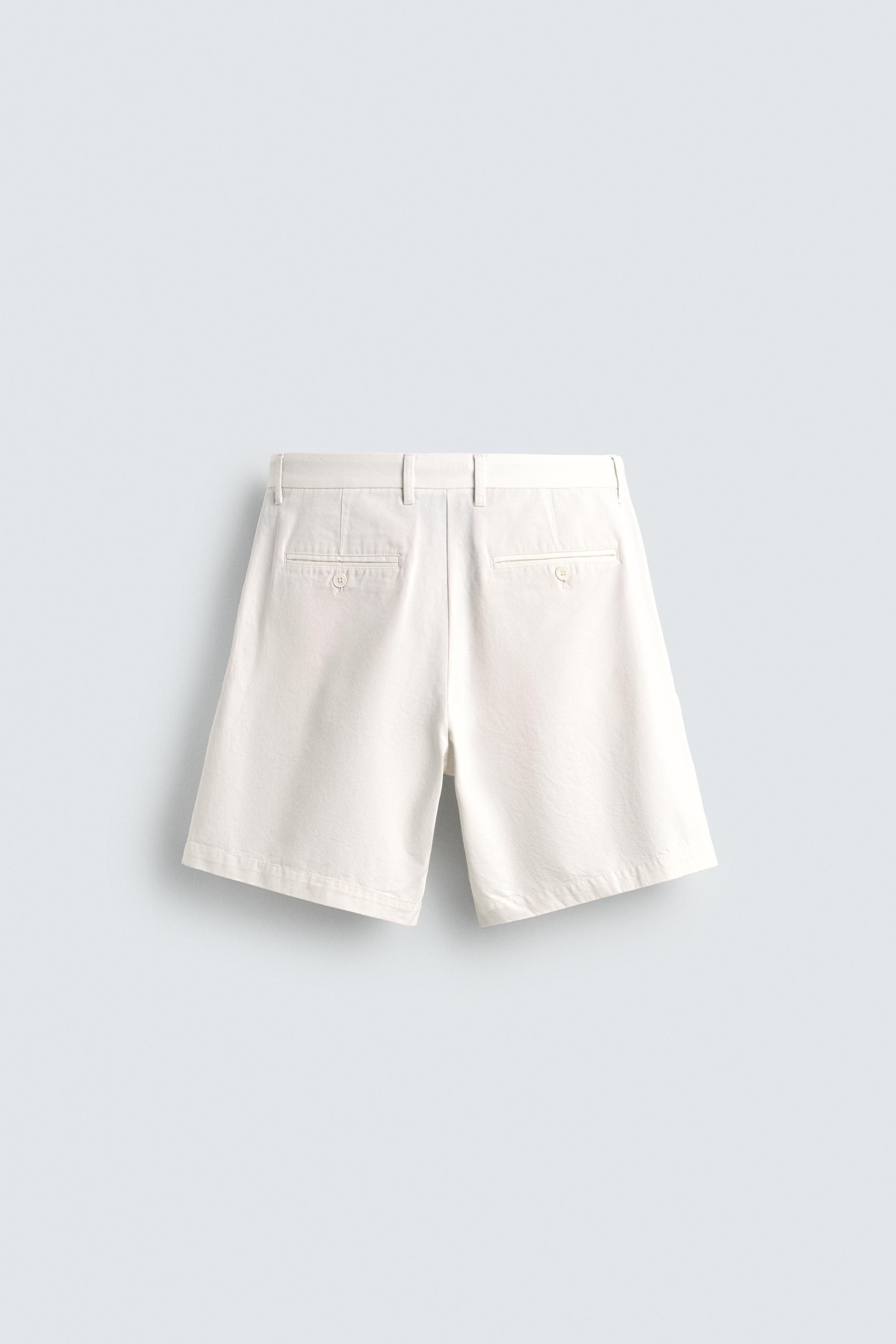 BERMUDA RELAXED FIT À PLIS