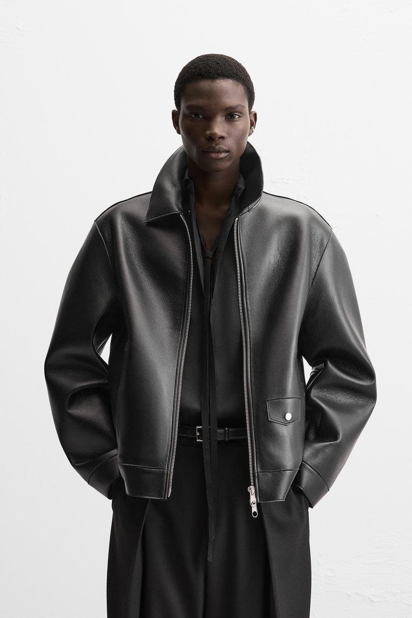 ZARA フェイクレザージャケットM