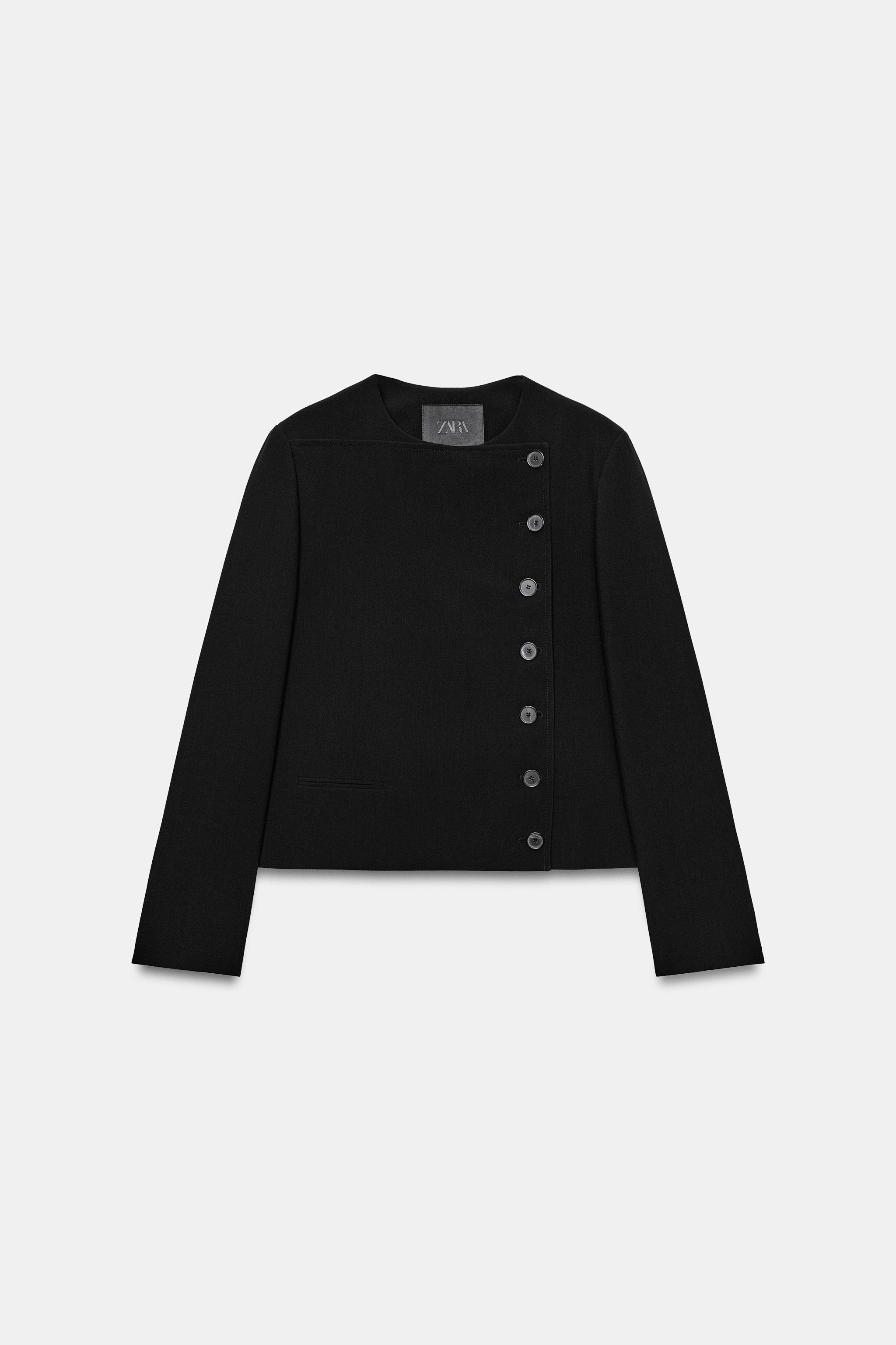 ZW COLLECTION SIDE LAPEL BLAZER - Black | ZARA United States