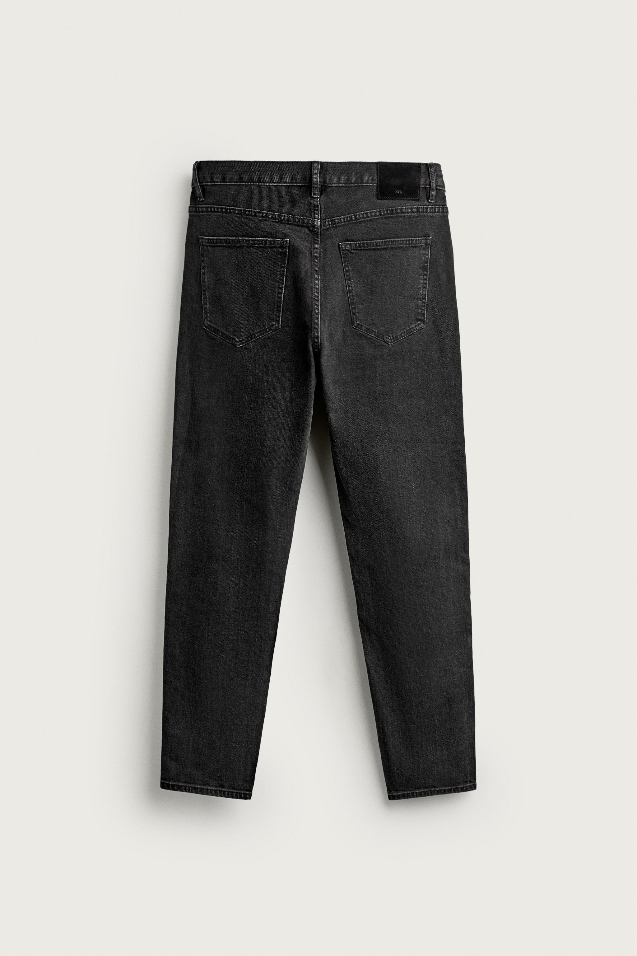 Мужские джинсы Zara SLIM CROPPED FIT JEANS — фото 8