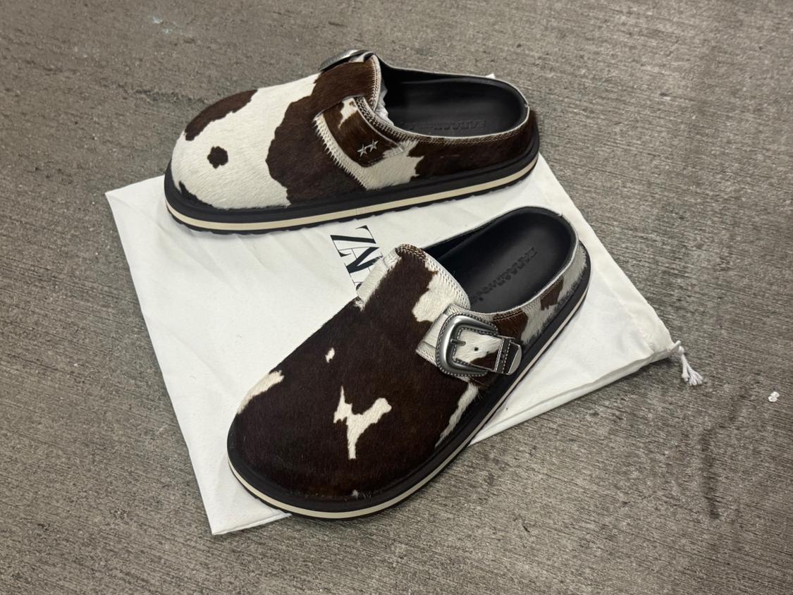 TWO JAYS COWHIDE LEATHER CLOGS SIZE 10 NEW - Image 4