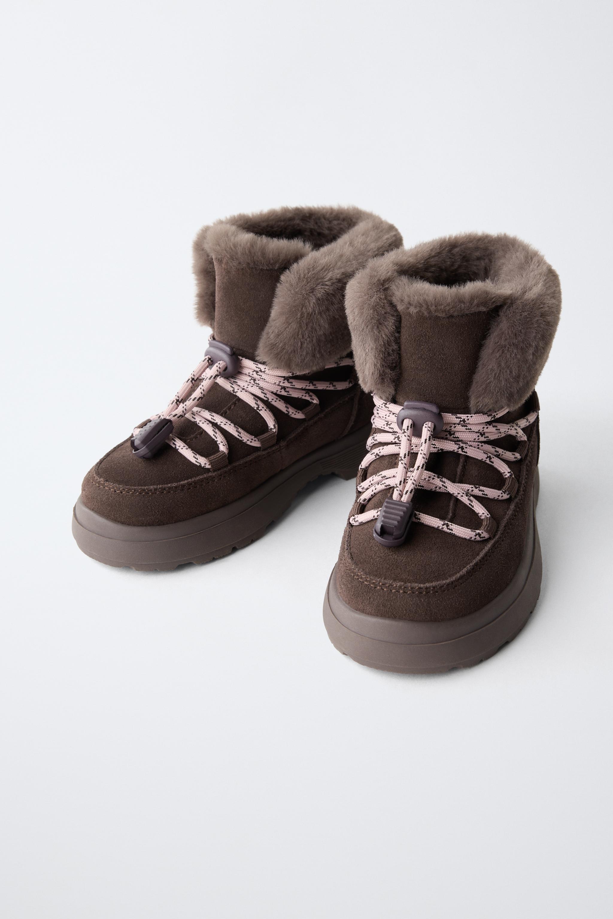 LINED LEATHER ANKLE BOOTS