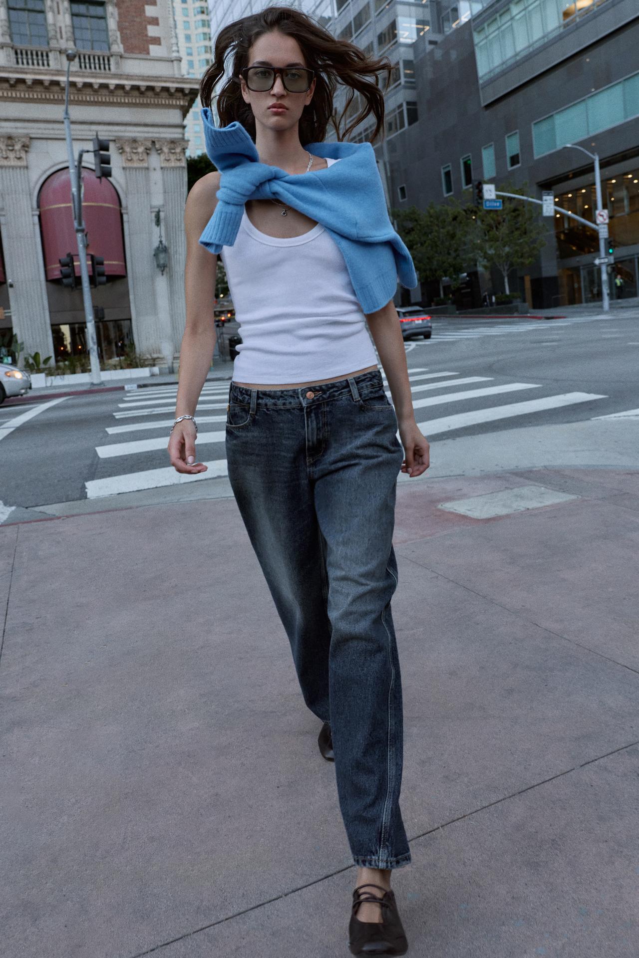 ZARA Z1975 MID-RISE STRAIGHT LEG JEANS