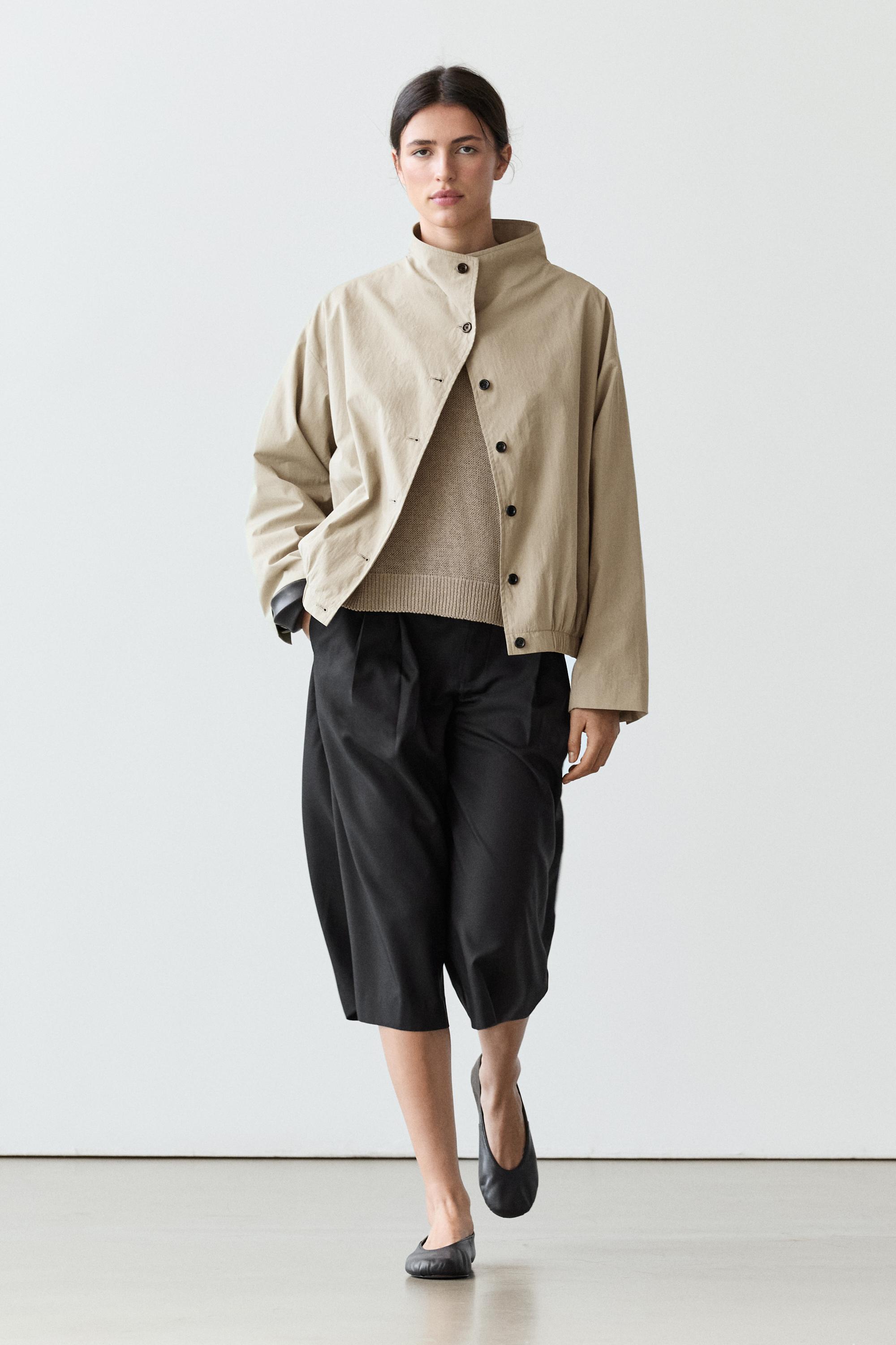Veste bomber col cheminée