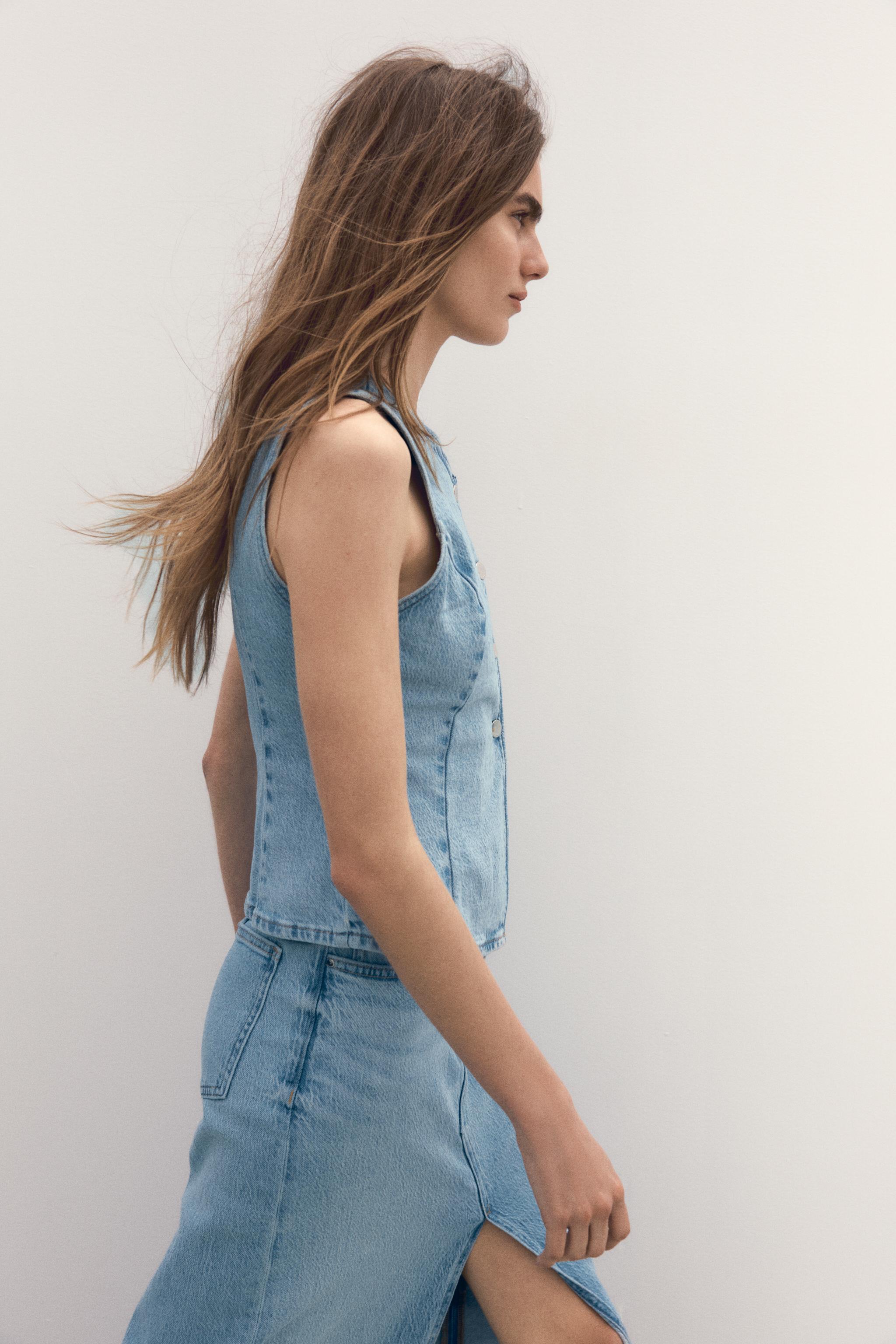Z1975 DENIM VEST - Light blue | ZARA United States